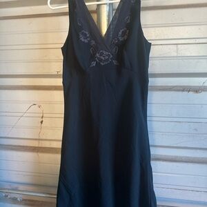 Ann Taylor Black Floral Lace Chemise